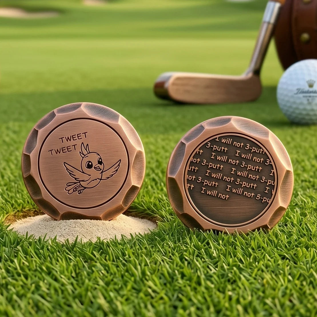 Custom logo matte soft enamel golf ball marker, 38mm