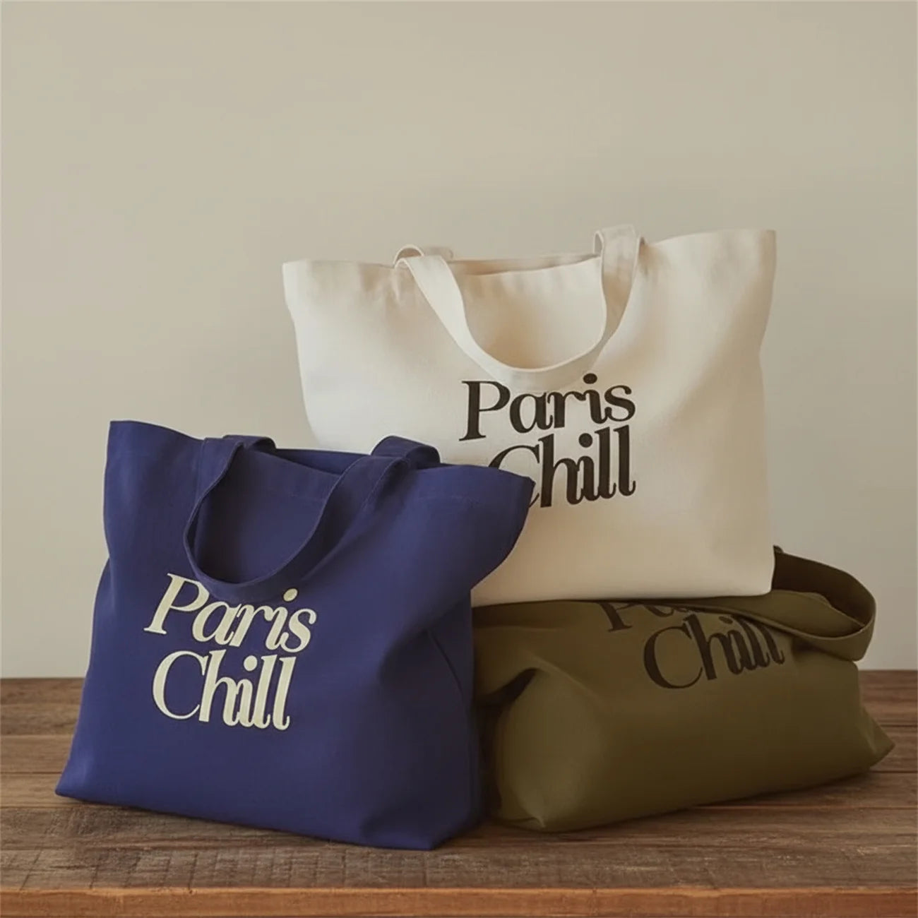 Custom logo recycled canvas tote bag with zip