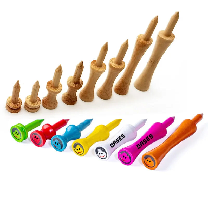 Custom logo bamboo step-down castle golf tees
