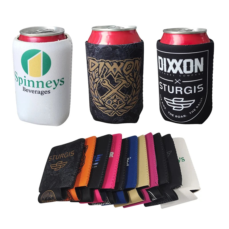 Custom logo collapsible neoprene can cooler 12oz