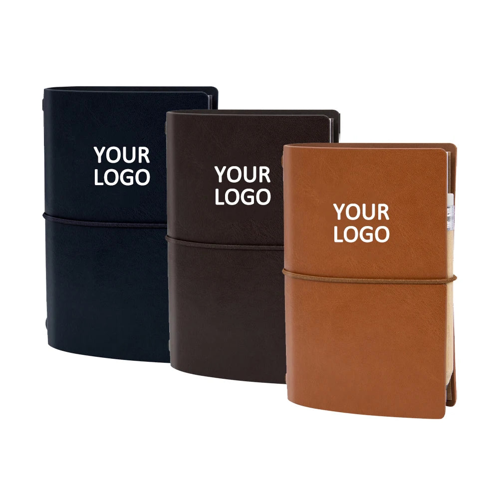 Custom logo PU leather golf scorecard holder and yardage book cover